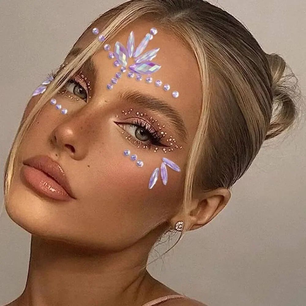 Purple  face jewels